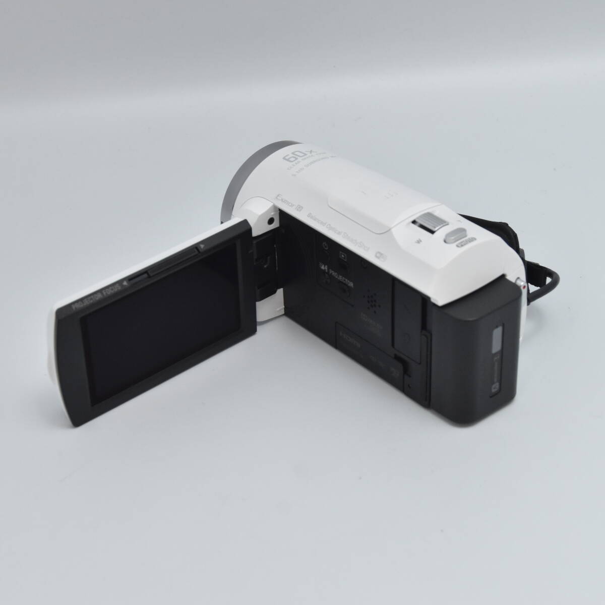 #B1848 ソニー SONY ビデオカメラ Handycam 光学30倍 内蔵メモリー32GBホワイト HDR-PJ675 WC_画像5