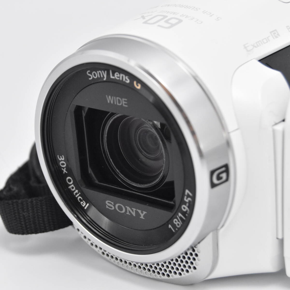 #B1848 ソニー SONY ビデオカメラ Handycam 光学30倍 内蔵メモリー32GBホワイト HDR-PJ675 WC_画像6