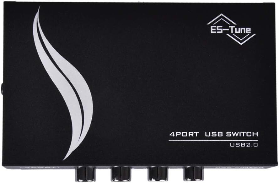 ES-Tune USB 2.0切替器 USB切替器 手動 2.0対応 PC4台用 4入力1出力 4ポート切替器 プリンタなどを共有_画像2