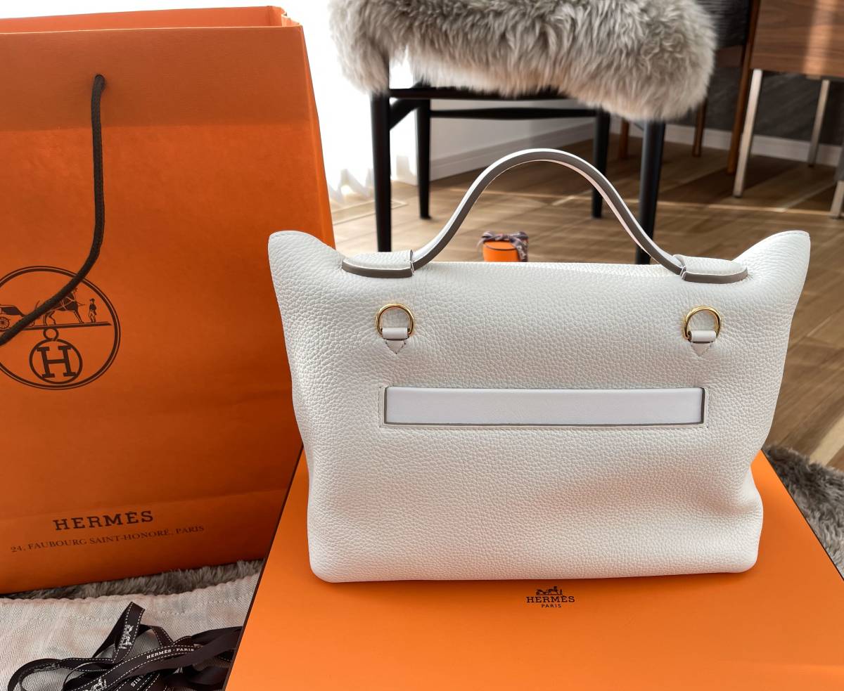 HERMES エルメス ヴァンキャトル 24/24 新品 29㎝ マッシュルーム トゴ トリヨン スイフト ゴールド バッグ ショルダー サック B刻 2023年_画像3