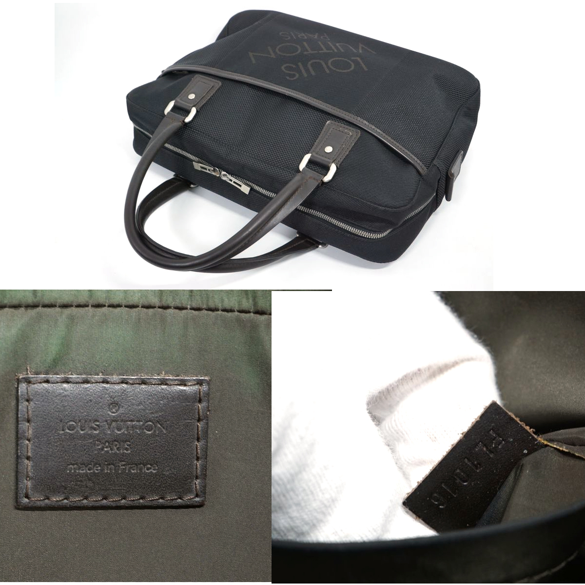 【美品】Louis Vuitton ダミエジェアン ヤック ビジネスバッグ PCバッグ 鞄 ノワール 黒 DAMIERGEANT メンズレディース ジュアン M93082_画像10