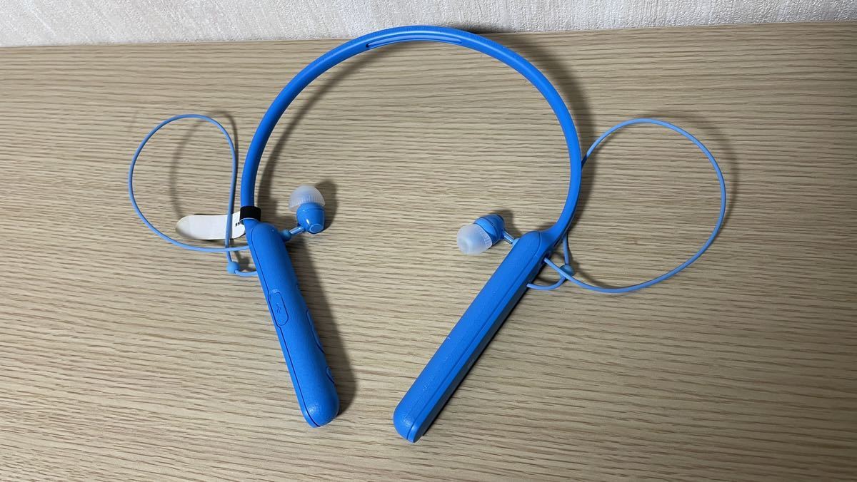 SONY ワイヤレスヘッドセット WI-C400 ブルー (充電用マイクロUSBケーブル無し) 送料無料_画像5