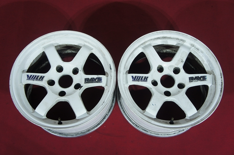 【TE37C】RAYS VOLK Racing レイズ ボルクレーシング 15×8J +27 PCD114.3 5H 2本セット 売切り_画像1