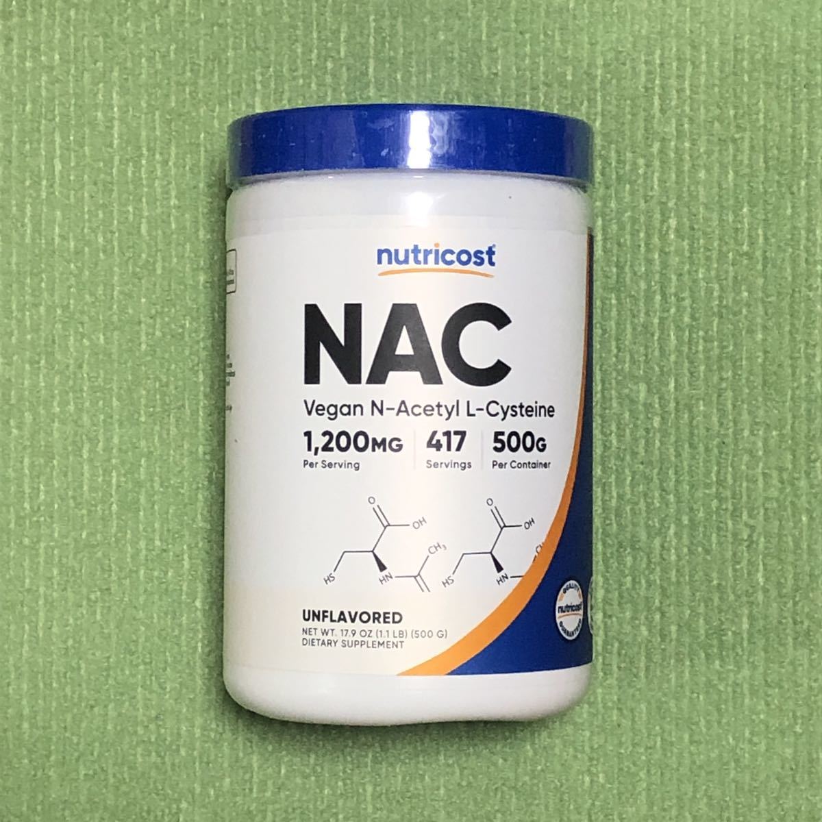 【新品】NAC／約830回分／Nアセチルシステイン／N-アセチル L-システイン／パウダー500g／nutricost／now／マイプロテイン(送料無料)_画像1