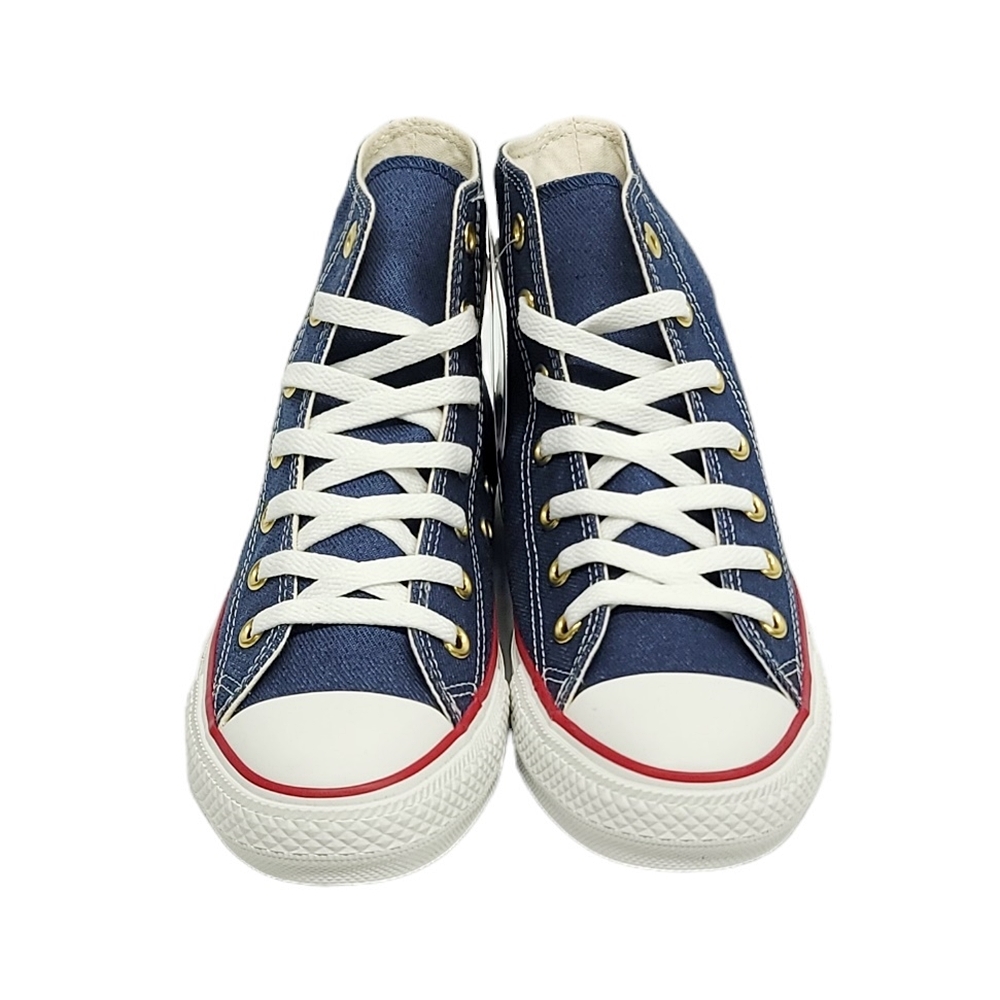 WC598 CONVERSE コンバース ALL STAR HEARTPATCH DENIM HI オールスター ハートパッチ デニム 25cm US6 ブルー 5CL066 レディース /48_画像2