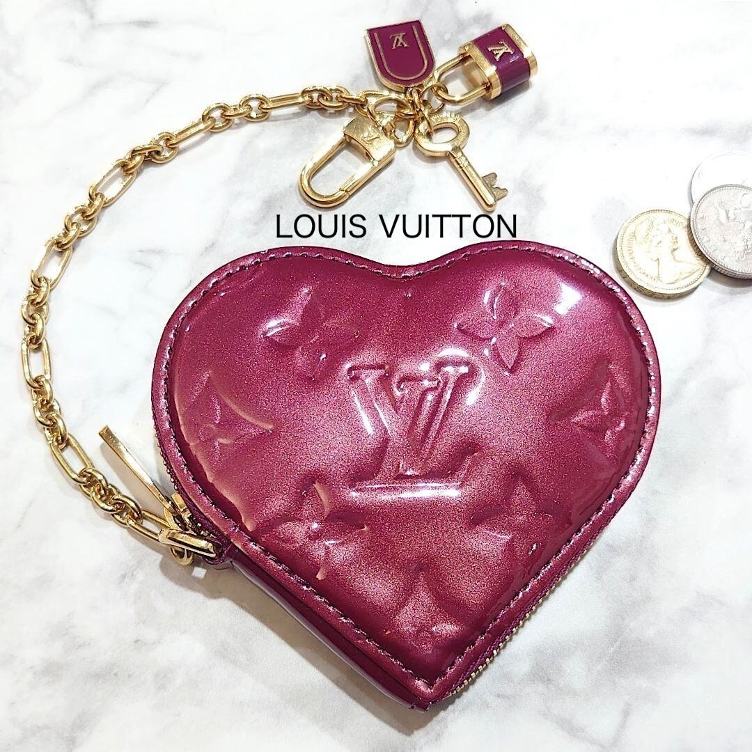 【美品】LOUIS VUITTON ルイヴィトン LV コインケース 小銭入れ ポルトモネクール モノグラムヴェルニ M93563 ヴィオレ パープル ボルドー