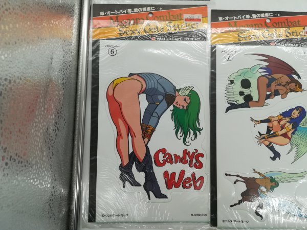 F まとめ売り【ステッカー】メガロコンバット 今井化学 ベルヌ・アートミック 8枚 バイク/車 Megaro Combat Sexy Gals Stickersの画像5