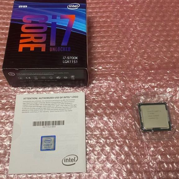Intel Core i7-9700K 動作確認済み _画像1
