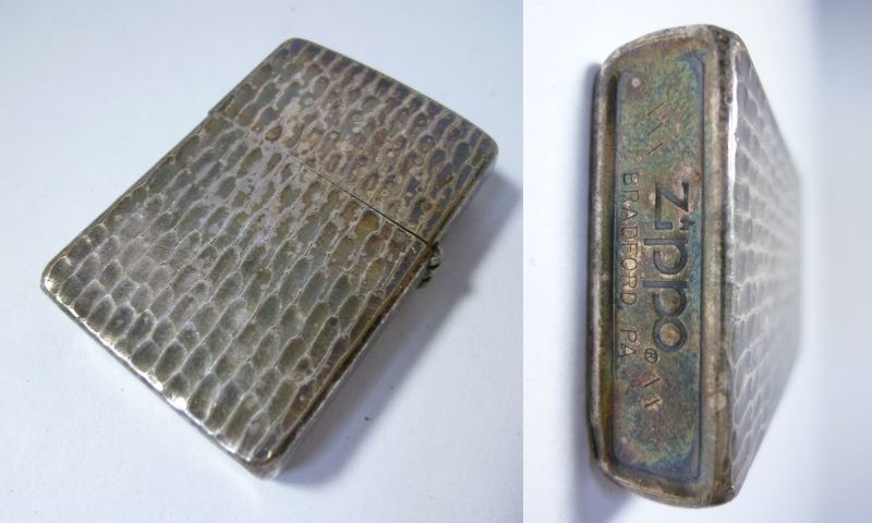 １円～★1985年製 ZIPPO regular　両面ハンマートーン加工 希少vintage!! _画像1