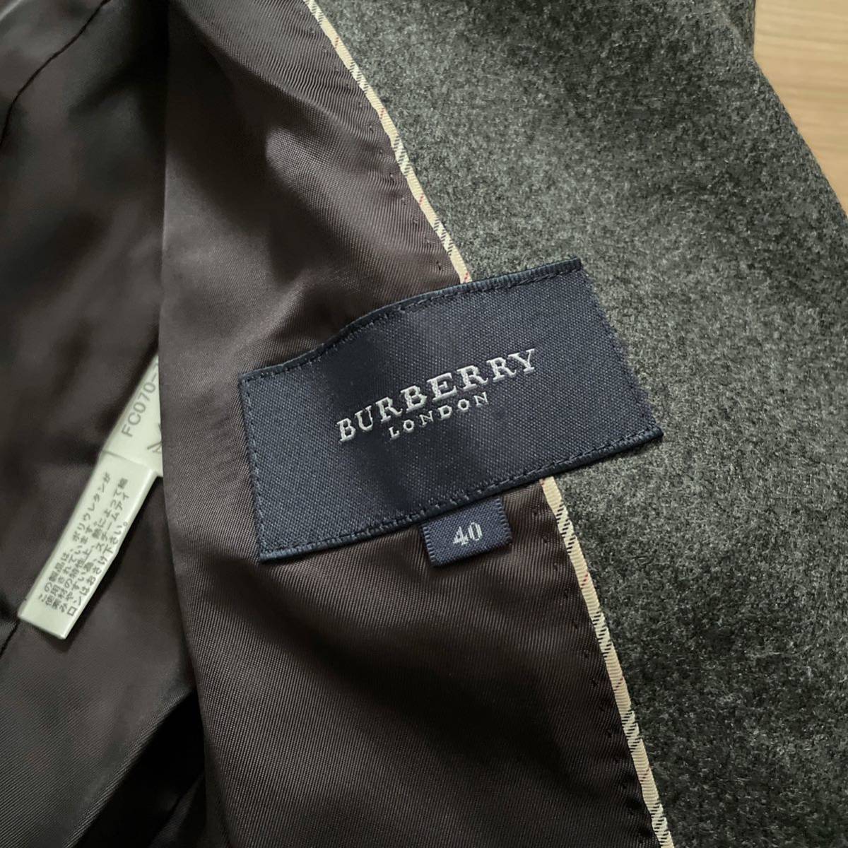 [ free shipping ][ ultimate beautiful goods ][ high class goods ]BURBERRY LONDON Burberry London wonderful flannel wool! pants suit charcoal gray 40