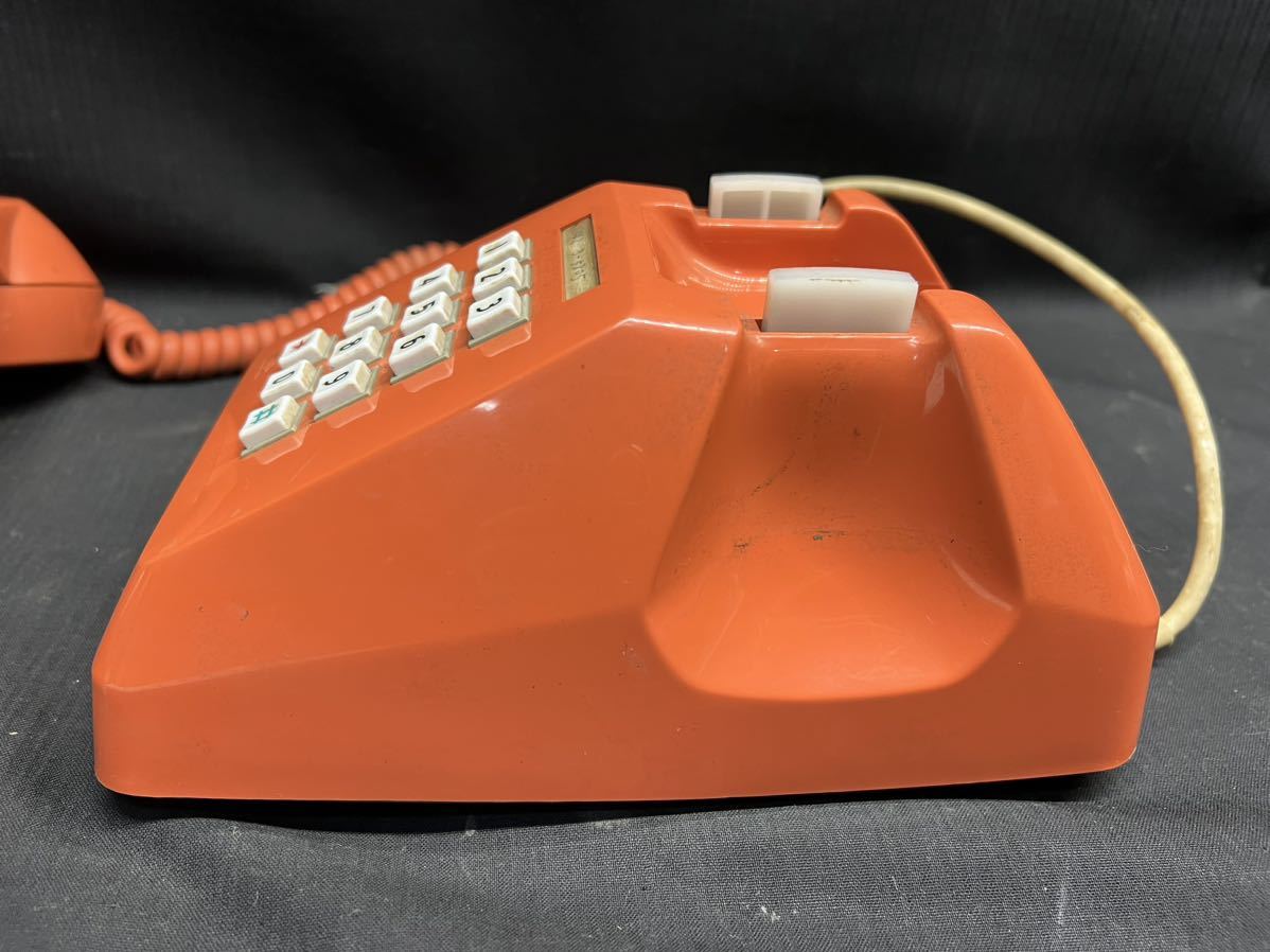 0Nd right 220 60 Showa Retro telephone machine push ho n601-P electro- electro- . company Taiko interior retro telephone telephone call Vintage that time thing 