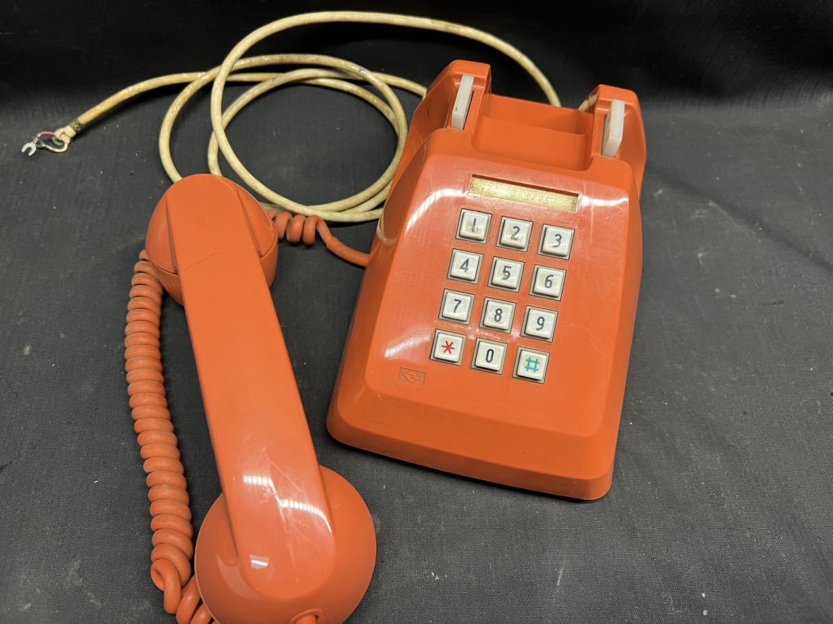 0Nd right 220 60 Showa Retro telephone machine push ho n601-P electro- electro- . company Taiko interior retro telephone telephone call Vintage that time thing 