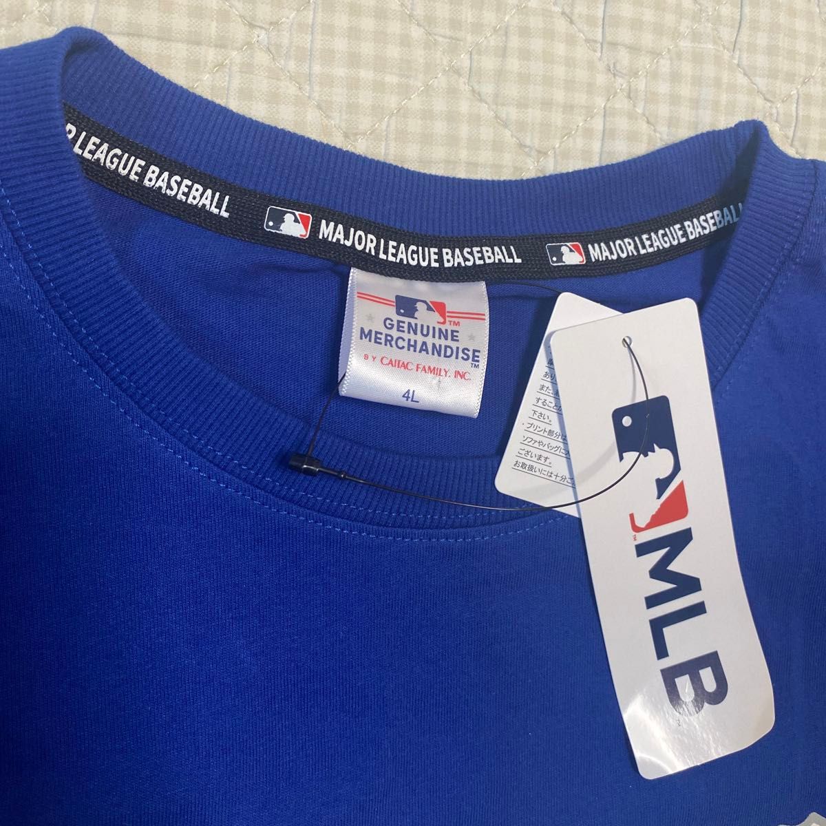 メジャーリーグベースボール　LA ロサンゼルス　ドジャース 大谷翔平  ロゴプリント　青　大きいサイズ　4L Tシャツ