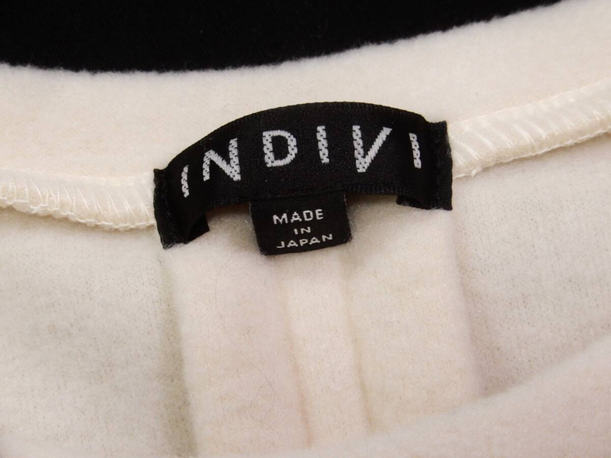 インディヴィ INDIVI 大きいサイズ 13 大人可愛い☆ ふんわり起毛 デザインプルオーバー _画像5