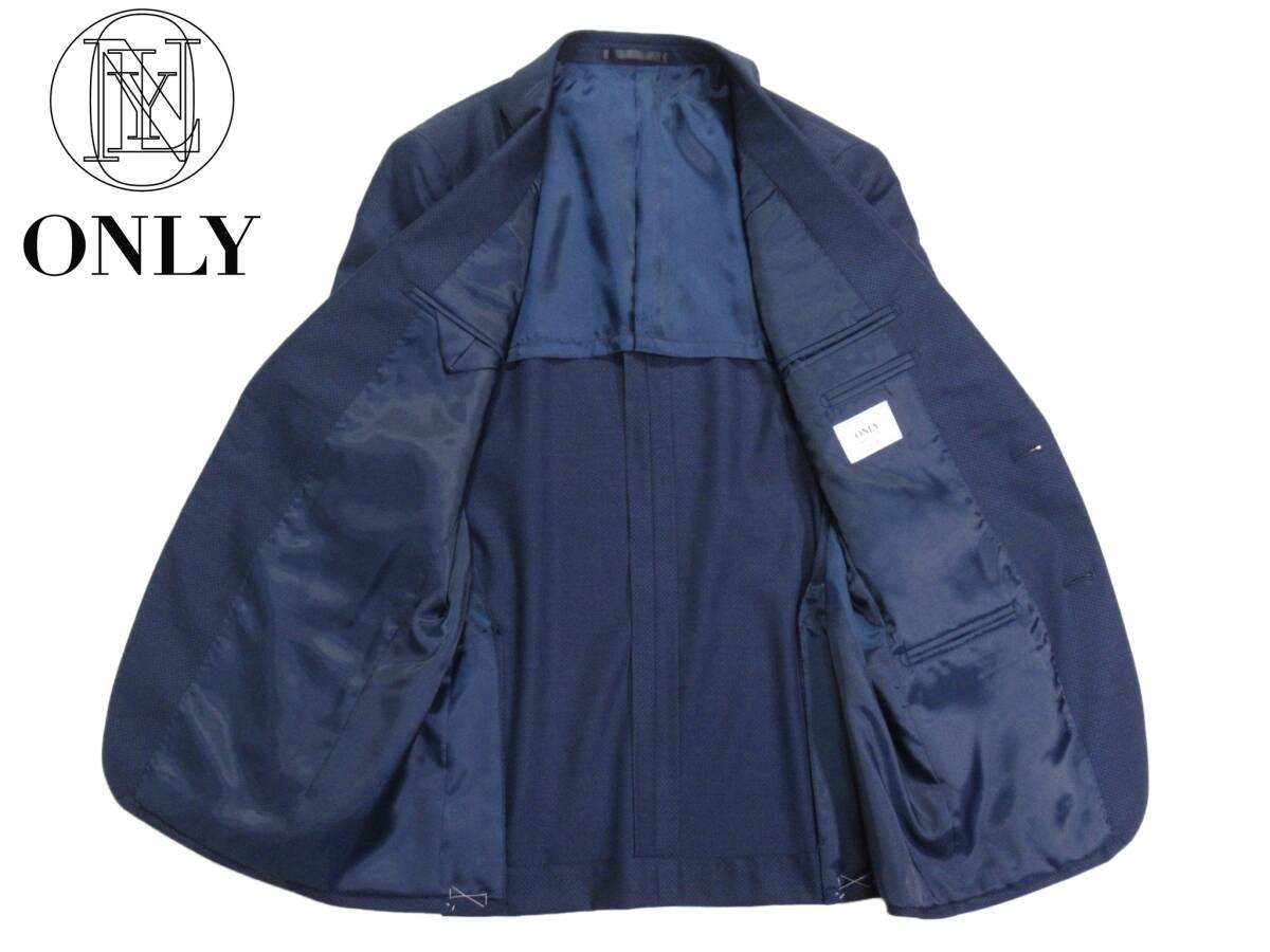 未使用 オンリー ONLY 上質◆ シルクブレンド 絹混 地模様 ジャケット ジレ パンツ スーツ 3ピース 37 S～M相当の画像6
