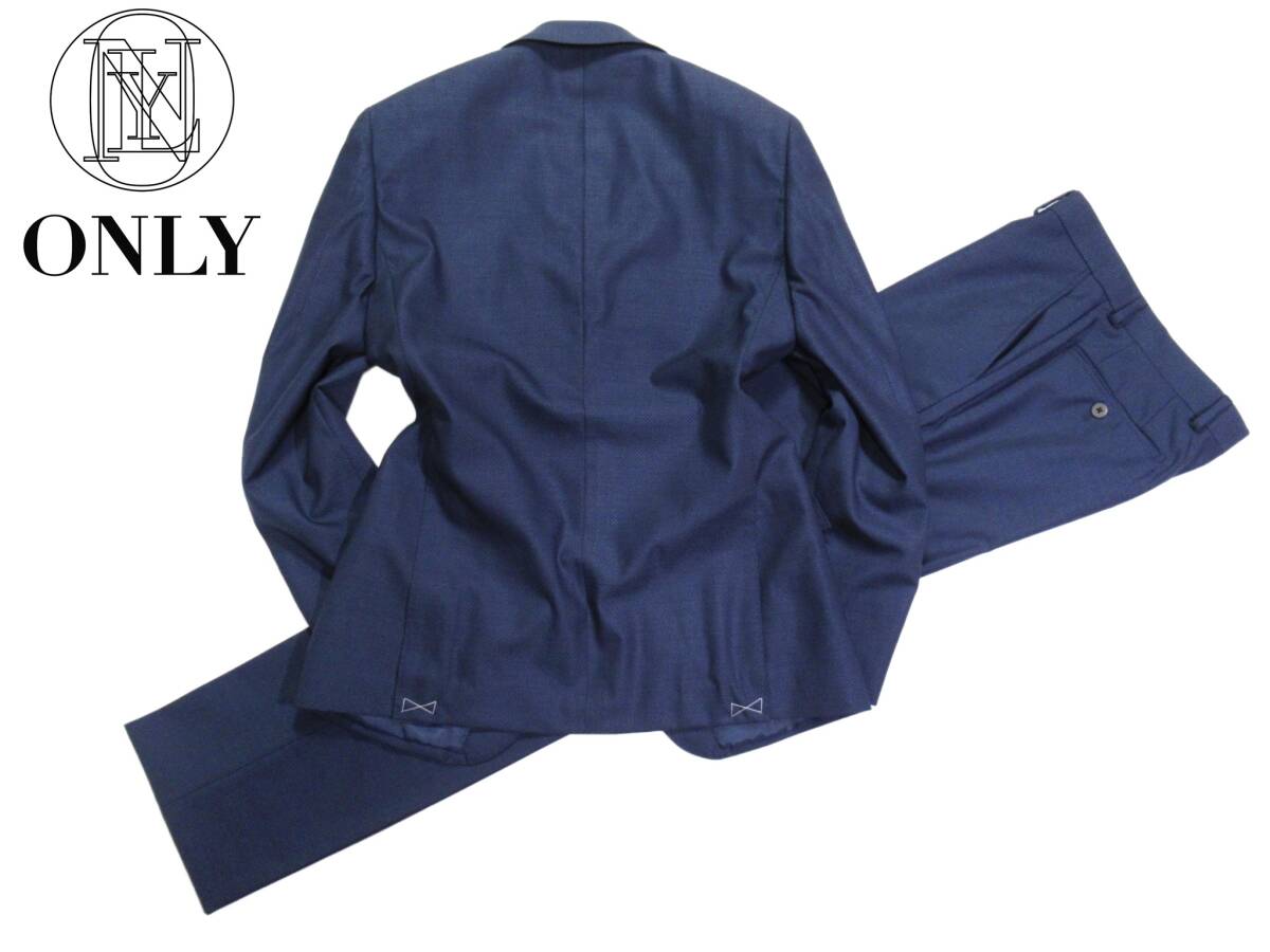 未使用 オンリー ONLY 上質◆ シルクブレンド 絹混 地模様 ジャケット ジレ パンツ スーツ 3ピース 37 S～M相当の画像3