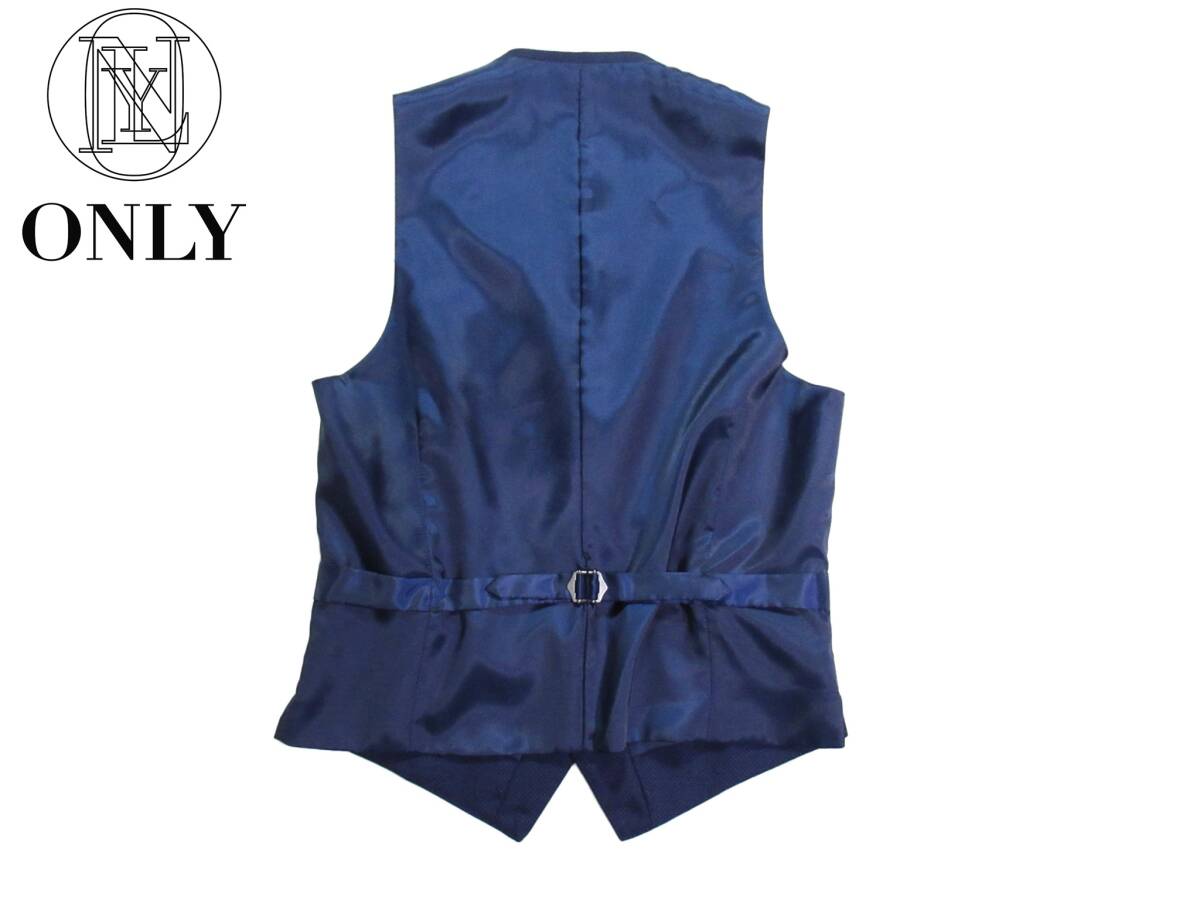 未使用 オンリー ONLY 上質◆ シルクブレンド 絹混 地模様 ジャケット ジレ パンツ スーツ 3ピース 37 S～M相当の画像9