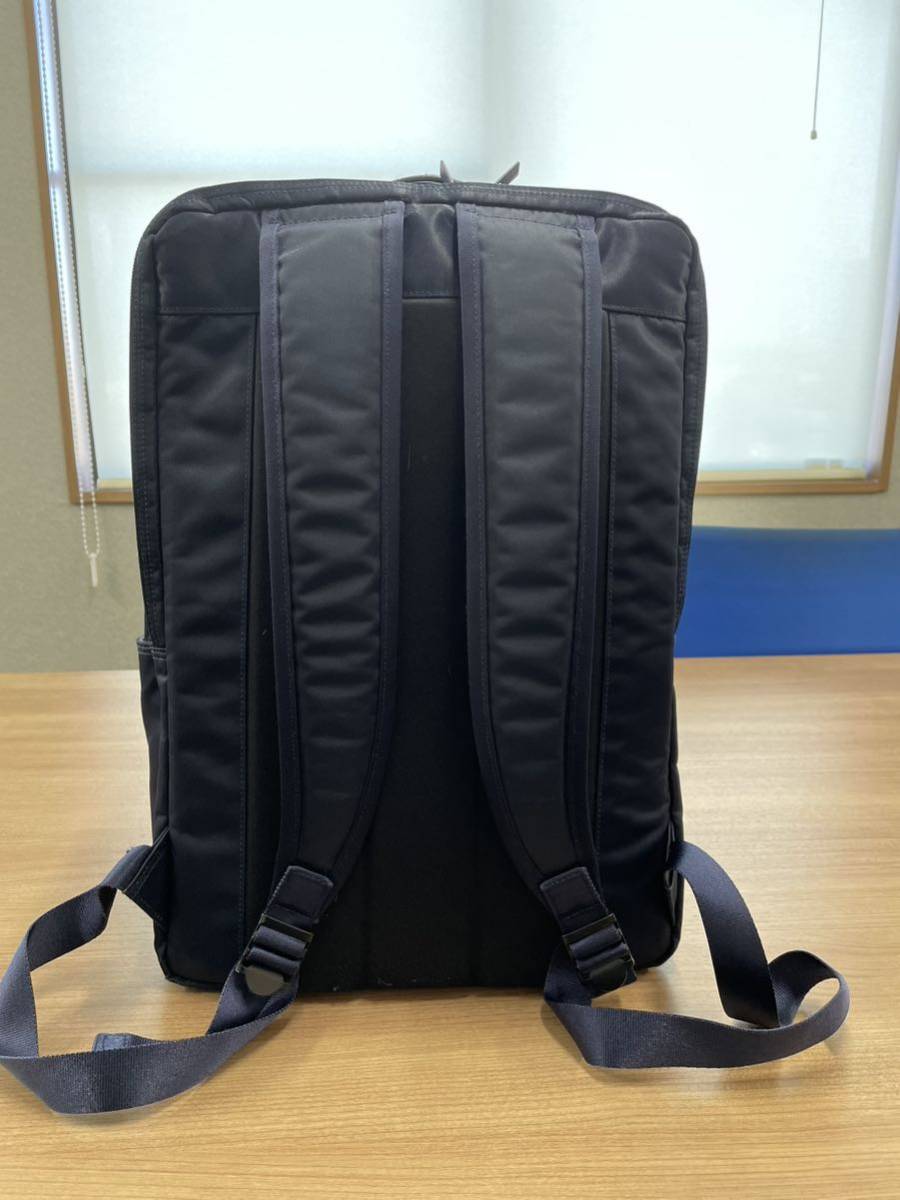 ●定価49,500円●ポーター PORTER 吉田カバン タイム TIME DAYPACK リュックサック ネイビー 2層式_画像3