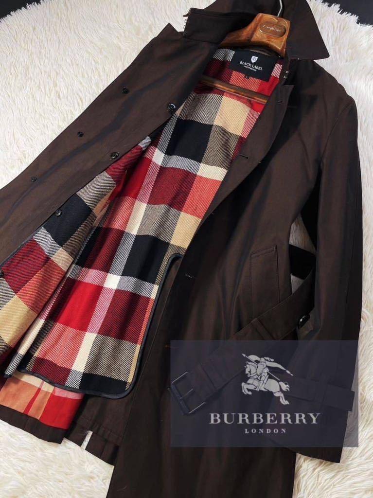 Q25定価14万　未使用品級●BURBERRY BLACK LABEL CRESTBRIDGE●ウールライナー!! 高級トレンチコート●メンズ　バーバリーコート　日本製_画像1