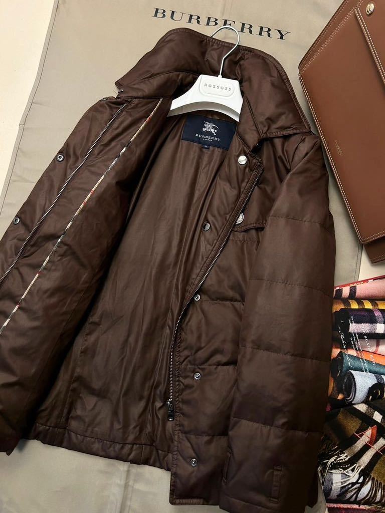 B17【ボリュームダウン】参考価格14万●超美品BURBERRY LONDON●トレンチダウンジャケットコート　バーバリーコート　レディース 38_画像6