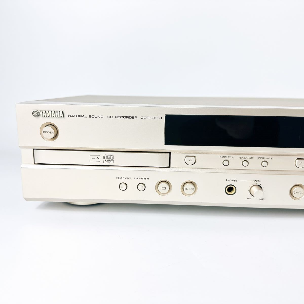 YAMAHA CDR-D651 CDレコーダー リモコン付 ダブルデッキ 取説付き_画像4