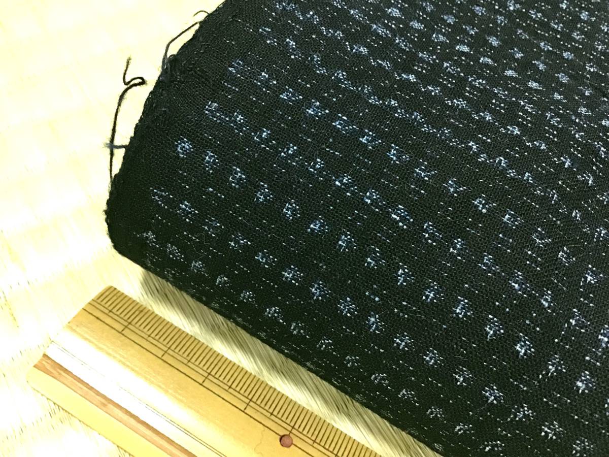 古布1039 書生絣　木綿　羽織解き　着分　パッチワーク　キルト　リメイク材料