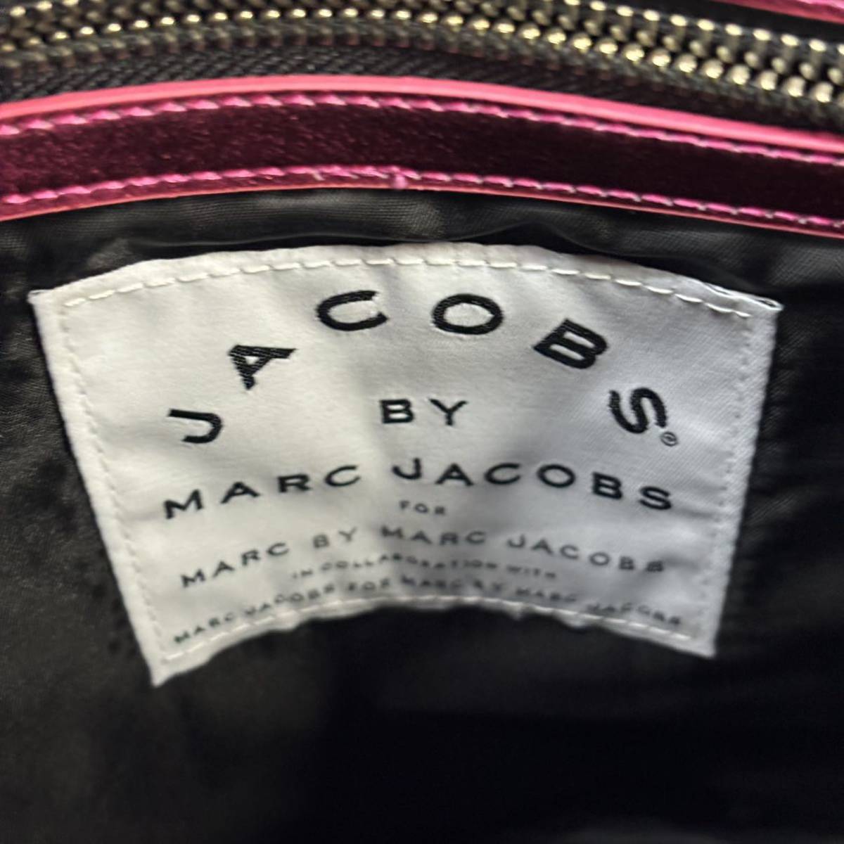 MARC BY MARC JACOBS マークバイマークジェイコブス キルティング トートバッグ 肩掛け ピンク×パープル レディース 鞄_画像7