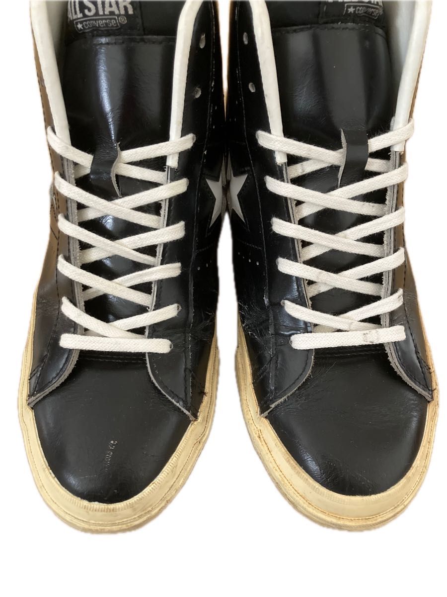 Converse コンバース レザー ワンスター ハイカット黒 日本製 Converse コンバース レザー ワンスター ハイカット黒 日本製