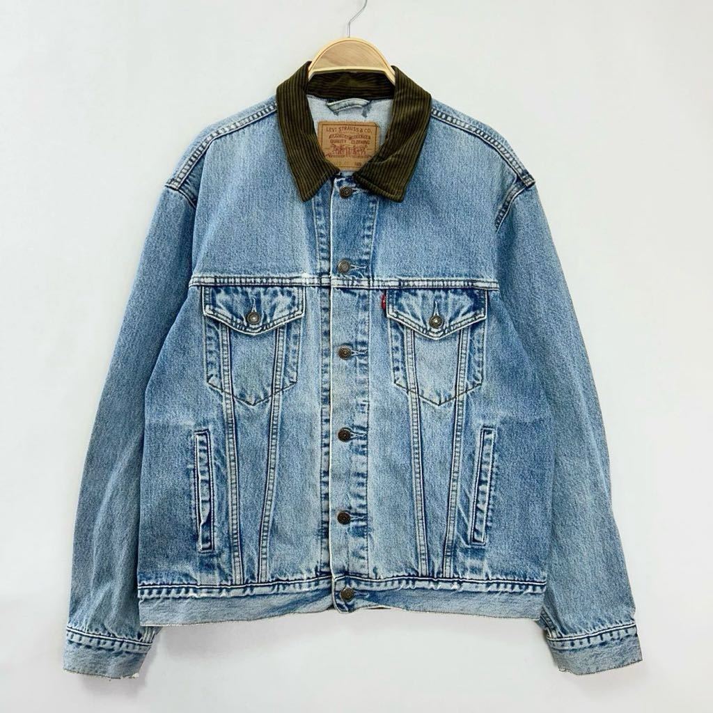 Levi's リーバイス 70503 02 襟コーデュロイ デニムジャケット Gジャン ブルゾン メンズ Lサイズ_画像1