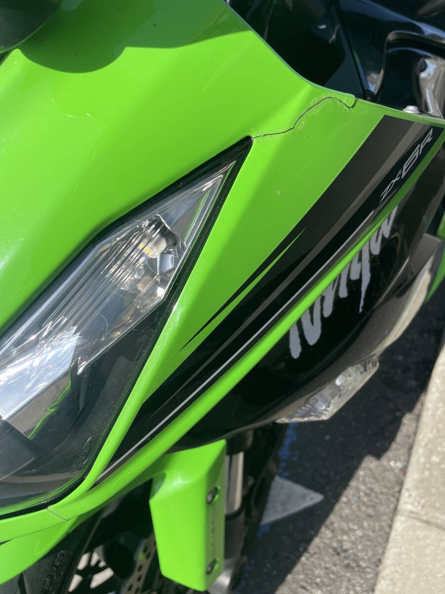 kawasaki Ninja ニンジャZX-6R EF型 【千葉県市川市から】★動画あり★車検令和6年10月まで★カスタム多数（艶あり）ブラック／グリーンの画像8