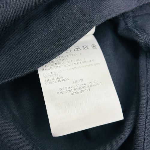 新品 XLサイズ MONCLER トリコ ロゴ プリント Tシャツ ネイビー ブルー モンクレール_画像6