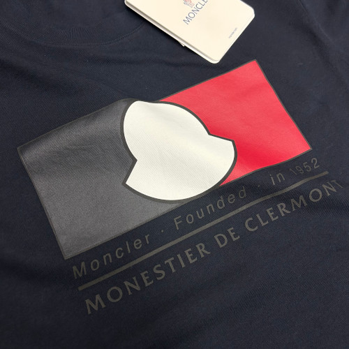 新品 XLサイズ MONCLER トリコ ロゴ プリント Tシャツ ネイビー ブルー モンクレール_画像4