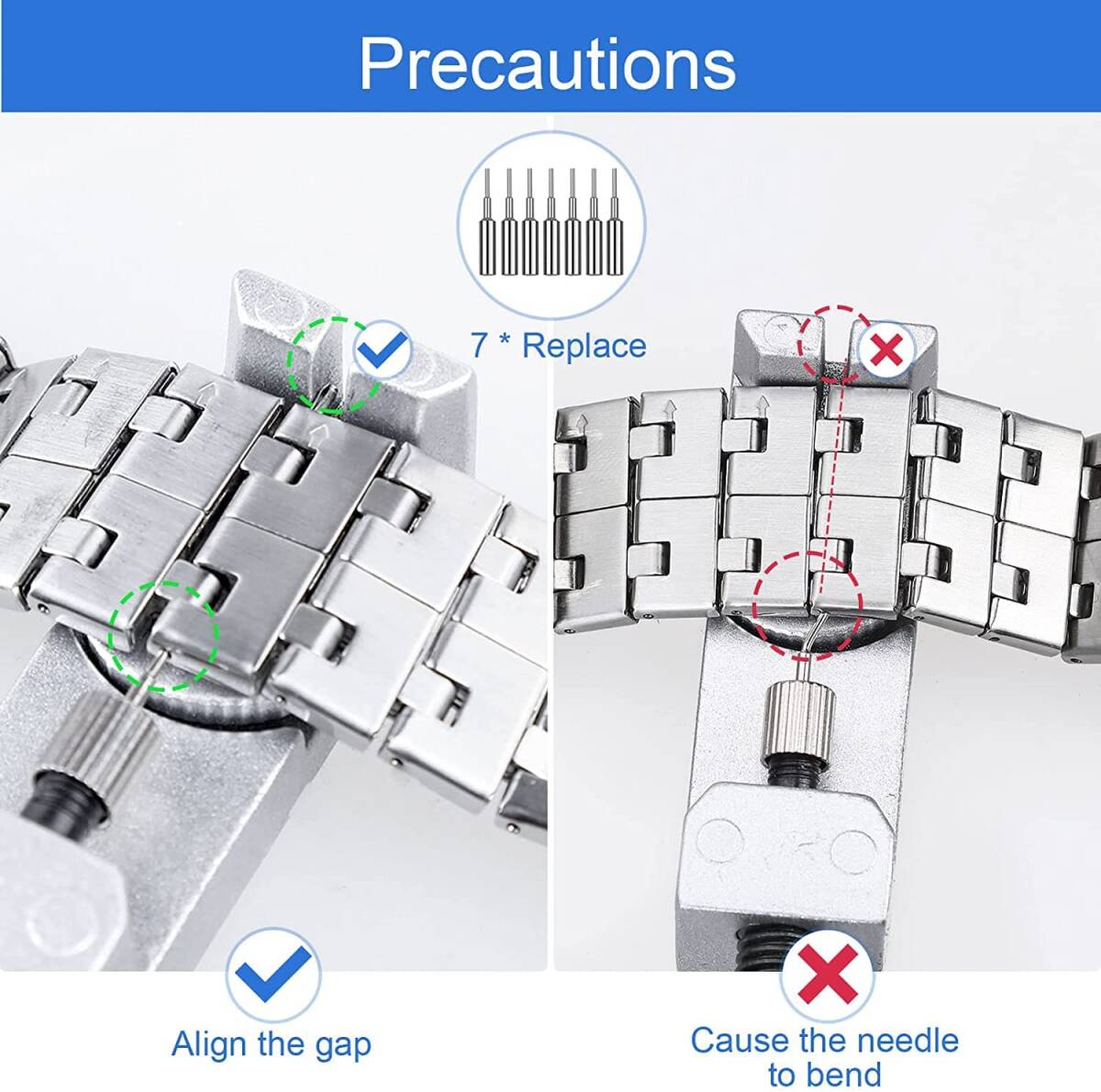 [ selling out commodity ] clock, wristwatch tool, spring stick removing pin, pin pulling out tool, owner manual ( English version ) belt exchange clock band adjustment tool set,se