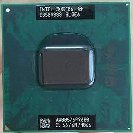 Intel Core 2 Duo P9600 SLGE6 2C 2.67GHz 6MB 25W Socket P AW80576SH0676MG_画像1