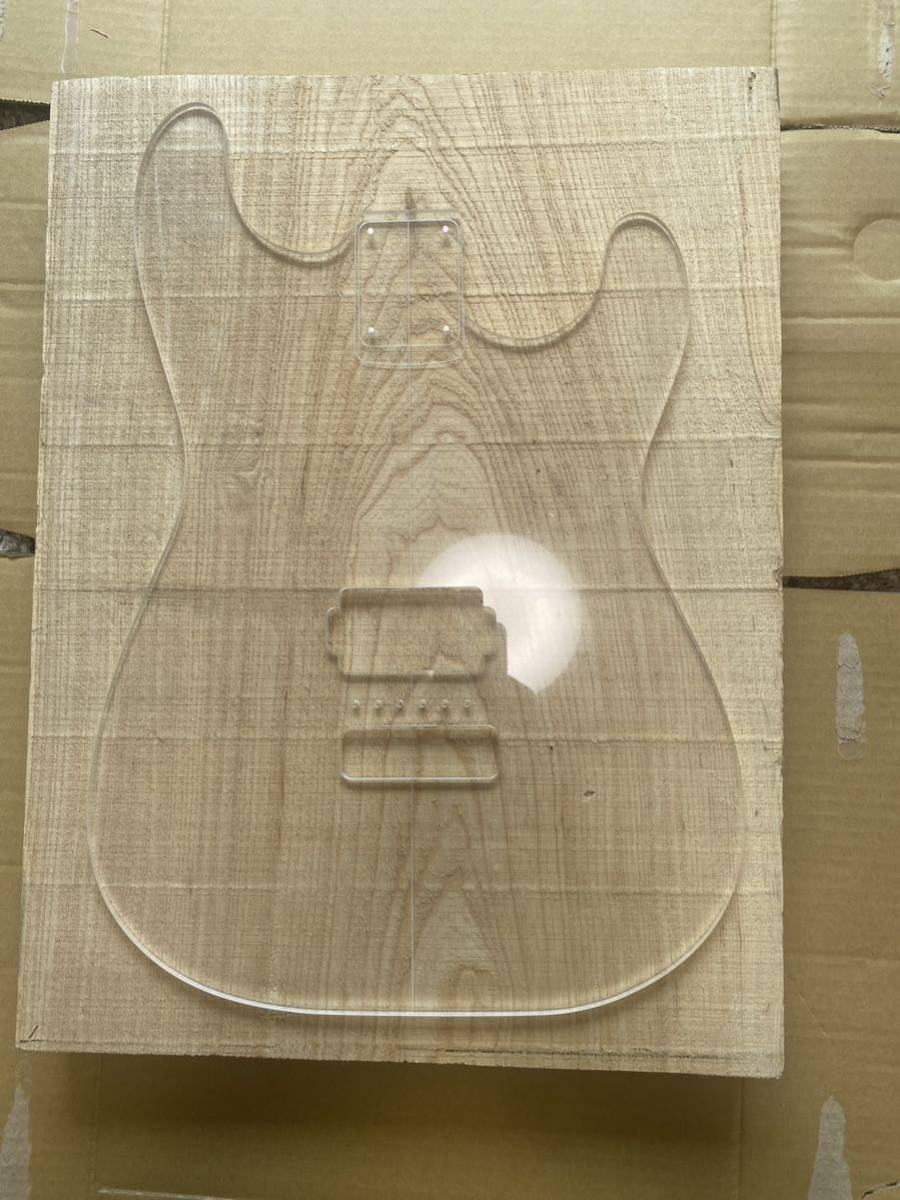 ホワイトアッシュ guitar body ash 1p ギター用ボディー材 light ash 4.38kg_画像1