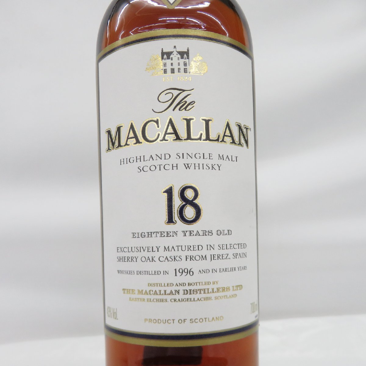 【未開栓】The MACALLAN ザ・マッカラン 18年 1996 シェリーオーク ウイスキー 700ml 43% 箱付 11491518 0208_画像2