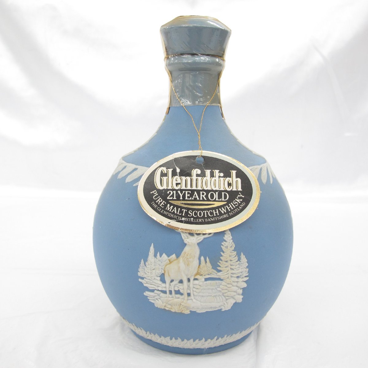 【未開栓】Glenfiddich グレンフィディック 21年 ウェッジウッド 陶器ボトル ウイスキー 700ml 43% 1234g 11496962 0209_画像1