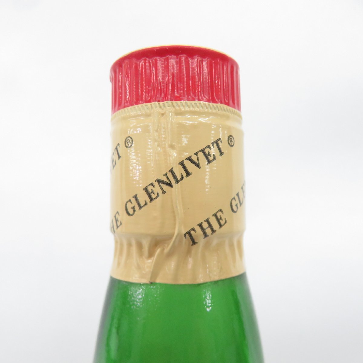 【未開栓】THE GLENLIVET ザ・グレンリベット 12年 赤アザミ 旧ボトル ウイスキー 1000ml 43% ※目減り/液漏れ跡有 11498530 0210_画像7