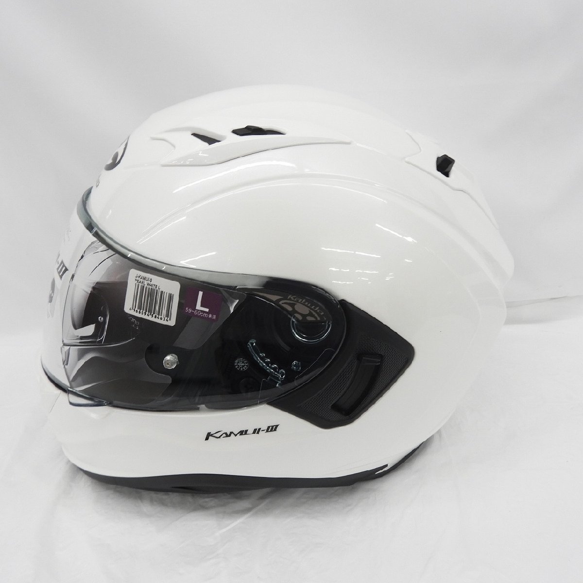 【未使用品】OGK Kabuto OGKカブト フルフェイスヘルメット KAMUI-III カムイ3 パールホワイト サイズ：L(59-60cm) 11499678 0210_画像3