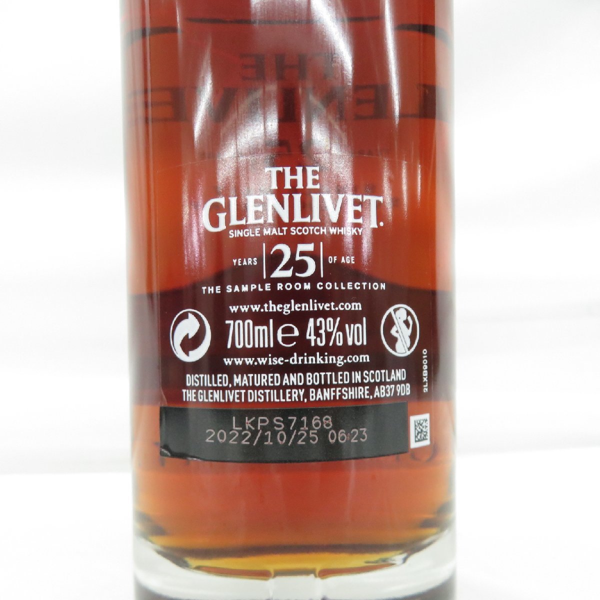 【未開栓】THE GLENLIVET ザ・グレンリベット 25年 ザ サンプル ルーム コレクション ウイスキー 700ml 43% 箱付 11505373 0218_画像8