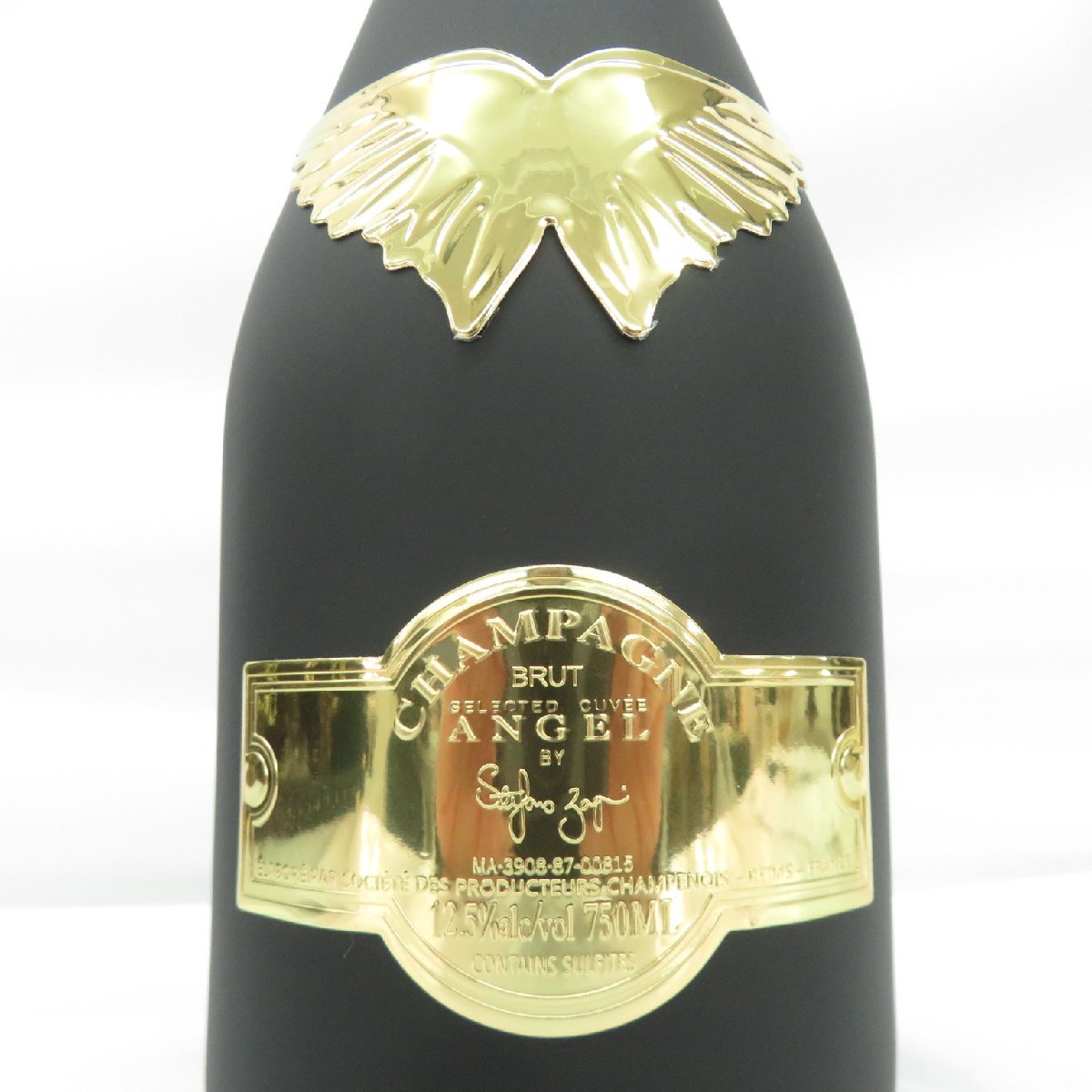 【未開栓】ANGEL エンジェル NV ブリュット ブラック 5周年記念 レザージップタイプ シャンパン 750ml 12.5% ケース付 11506830 0225_画像2