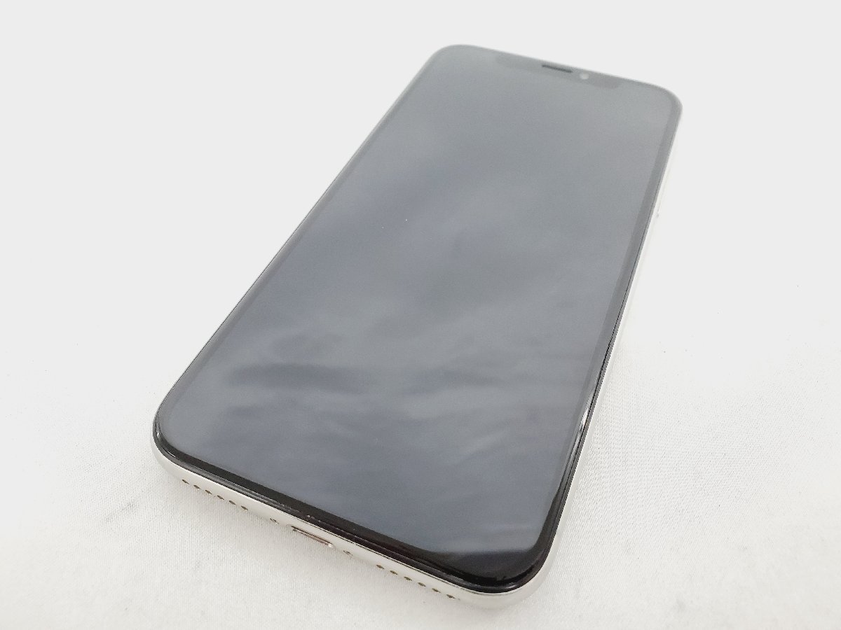 1円～【中古品】au by KDDI スマートフォン Apple iPhone X 64GB MQAY2J/A シルバー 判定○ ※SIMロック解除済み 933116091 0203_画像1