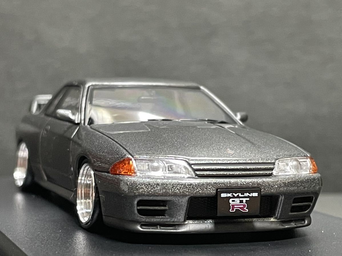 1/43 NISSAN スカイラインGT-R R32 BNR32 BBS-LMタイプ 深リムホイール ローダウン 国産スポーツカー_画像2