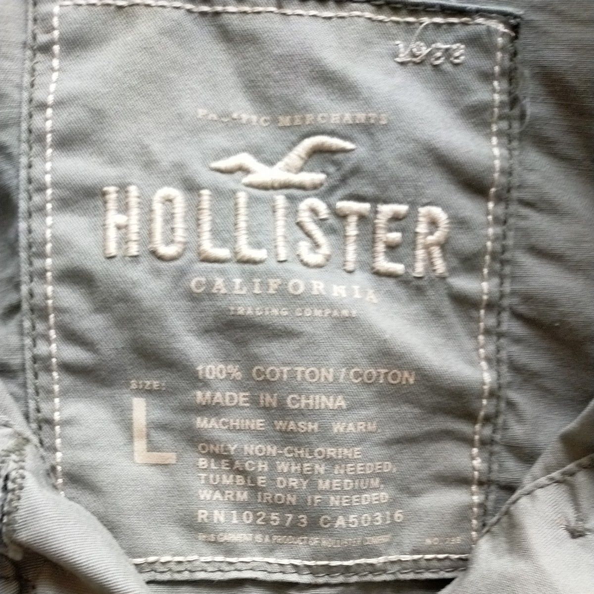 ホリスター レディース 長袖 カジュアル シャツ HOLLISTER カーキ アメカジ ブランド アバクロ 　ミリタリー