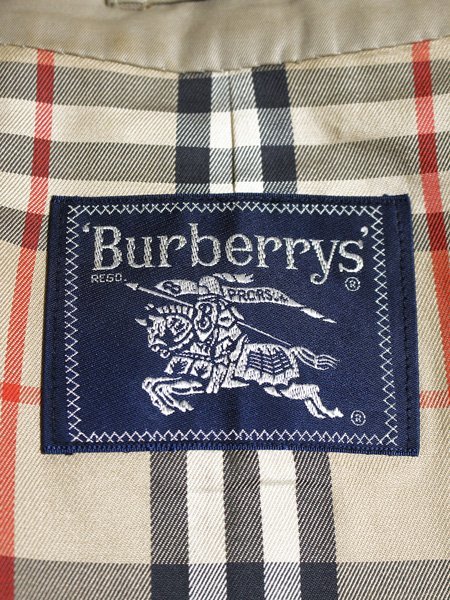 Burberrys バーバリー 裏チェック 隠しボタン ステンカラー トレンチコート 160_画像4