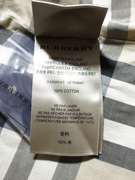 BURBERRY バーバリー イングランド製 裏チェック ロングトレンチコート_画像6