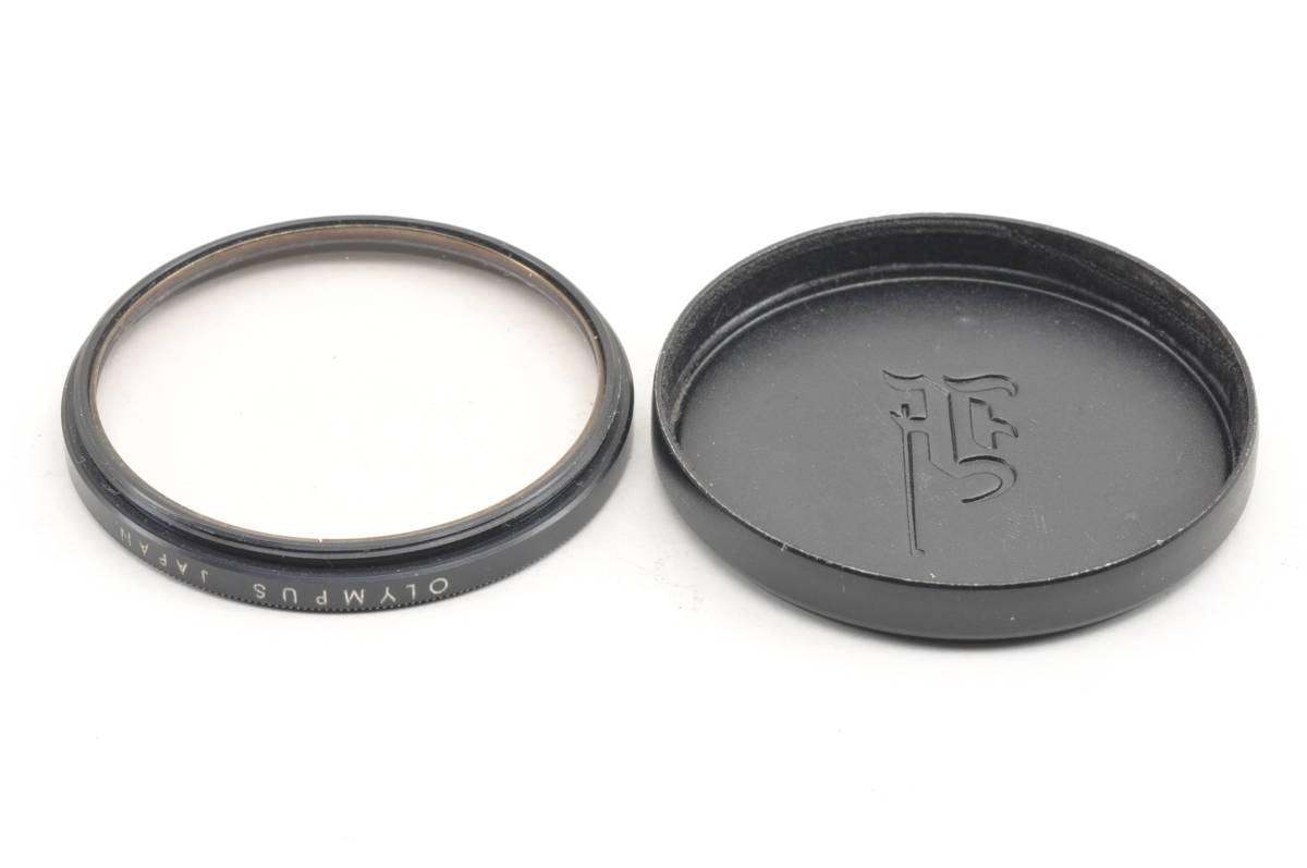 ★希少美品★ Olympus Front Metal Lens Cap 43mm + Filter オリンパス メタル レンズキャップ フィルター ◆570_画像3