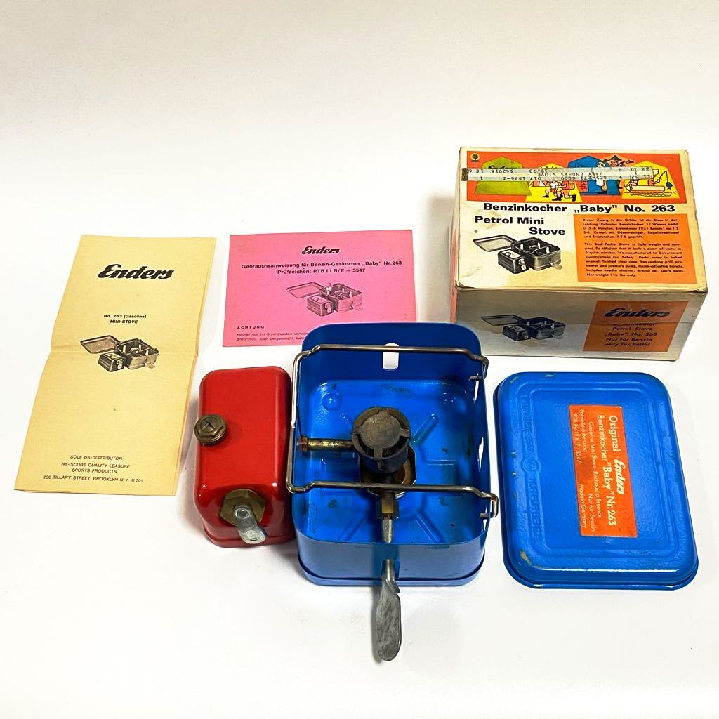 【オンラインショップ】 エンダース 【入手困難・美品】Enders ”Baby” ガソリンストーブ 箱ストーブ クッカー バーナー キャンプ ミニストーブ 263 ドイツ製 ガソリン