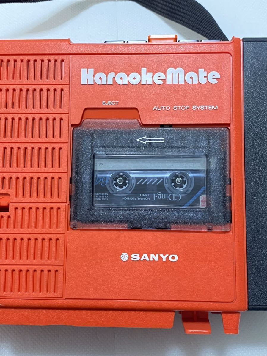 通電確認のみカセットレコーダー SANYO KARAOKEMATE PAT-8100_画像2