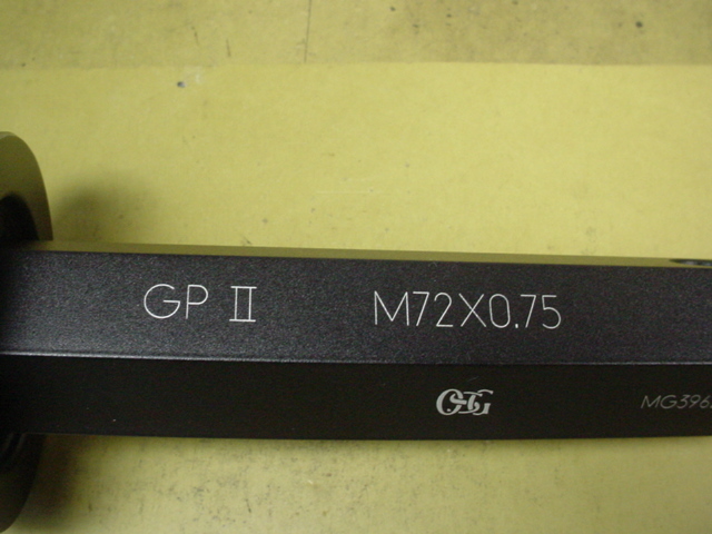 M72*0.75 GP2のみ 程度良好中古品 ミリサイズ ネジゲージ プラグ M72*0.75 GP2のみ 程度良好中古品 ミリサイズ ネジゲージ プラグ
